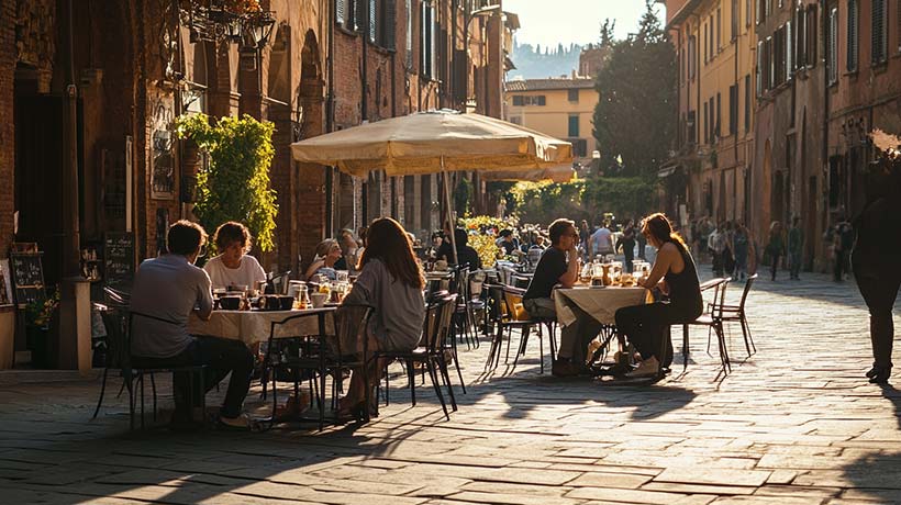 Italians Enjoying Coffee